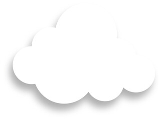 Wall Mural - white cloud with shadow design element