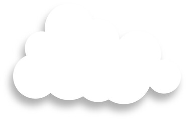 Wall Mural - white cloud with shadow design element