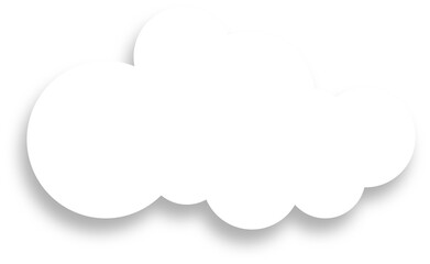 Wall Mural - white cloud with shadow design element