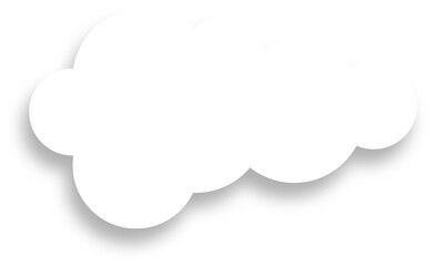 Wall Mural - white cloud with shadow design element