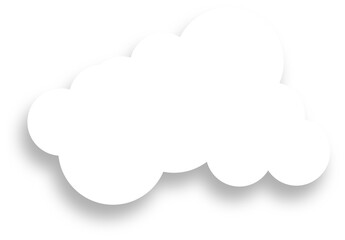 Wall Mural - white cloud with shadow design element