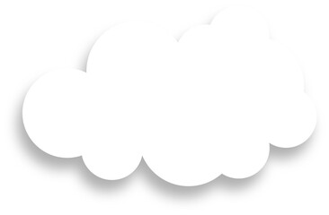 Wall Mural - white cloud with shadow design element