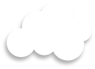 Wall Mural - white cloud with shadow design element