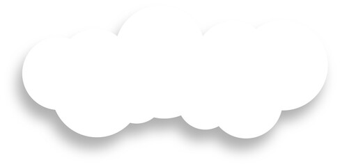 Wall Mural - white cloud with shadow design element