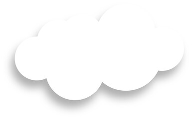 Wall Mural - white cloud with shadow design element