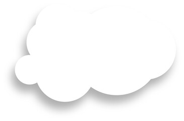 Wall Mural - white cloud with shadow design element