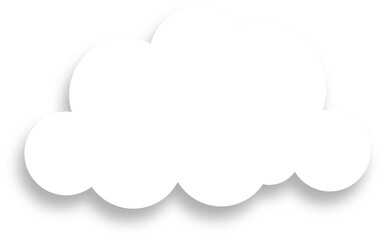Wall Mural - white cloud with shadow design element