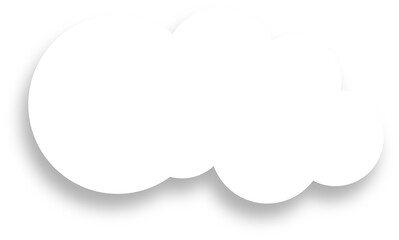 Wall Mural - white cloud with shadow design element