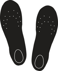 Wall Mural - orthopedic insoles icon on white background. orthotic arch support sign. flat style.