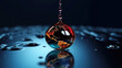 © Studio Zenith - Concept écologique de globe terrestre dans une goutte d'eau, fragilité du monde