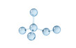 Leinwandbild Motiv Molecule with biology and chemical concept, 3d rendering.