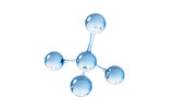 Molecule with biology and chemical concept, 3d rendering.