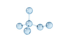 Molecule With Biology And Chemical Concept, 3d Rendering.