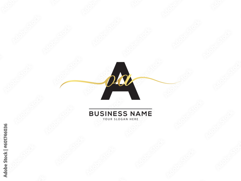 Classic Signature AOA Logo Icon, Simple Aoa oaa Initial Logo Letter For ...