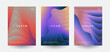 © plasteed - Brochure covers with retro gradient shapes and patterns. Vector deisgn.