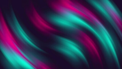 Wall Mural - Abstract dual color gradient background with liquid style waves featured violet and blue. Seamless looping video.