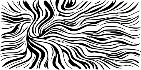 Wall Mural - black and white wavy abstract background stock vector