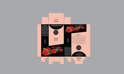 Wall Mural - Cardboard Box and Paper Tube Mockup package box design template. Ready package design for for milk drinks ect.