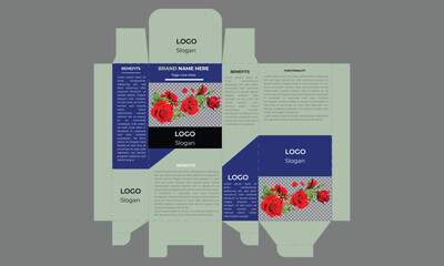 Wall Mural - Ready package design for milk drinks ect.Vector Branding package design.Cardboard Box and Paper Tube Mockup.chocolate package box design template.