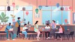 © Jardel Bassi - Coffee Shop Illustration for a Tech Company