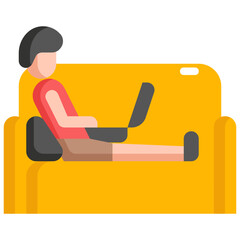 Poster - freelancer flat icon