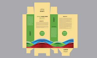 Wall Mural - Vector Branding package design.Cardboard Box and Paper Tube Mockup.