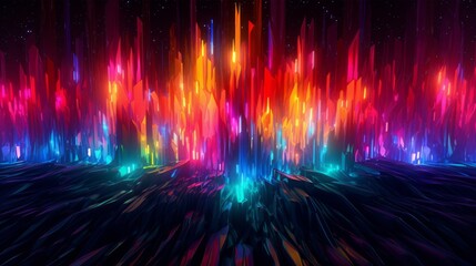 Wall Mural - abstract neon lights for background. generative ai
