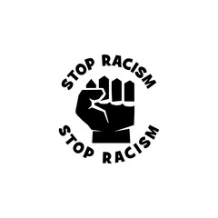 Stop racism icon isolated on transparent background
