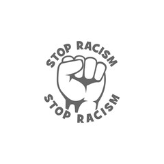 Stop racism icon isolated on transparent background