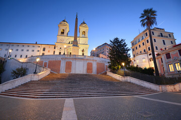 Wall Mural - Spanish Steps in Rome, Italy at Dawn