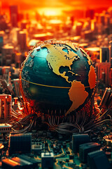 Earth Made From Printed Circuit Boards