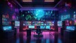 © AIPERA - Creative concept and artist impression ideas and illustration of a large control room of a Production plant for any types of manufacturing and production factory,