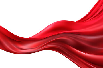 3d rendering. red luxury silk cloth floating flying in the air. with copy text space. mock up templa
