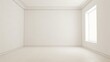 © Dniel - Empty white modern room that is perfect place for a gallery, where visitors would be welcome. Generative AI Technology