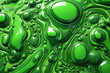 Bubbling green background. Generative ai