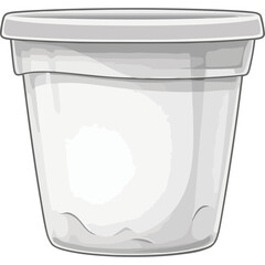 Sticker - Plastic container with lid holds liquid paint