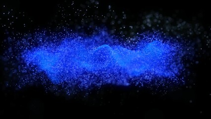 Abstract Background with animated colorful particles 