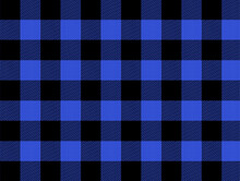 Blue And Black Plaid Vector Repeating Pattern Swatch Seamless Stitching Fabric Texture Gingham Striped Checker