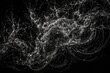 Abstract energy flow wave isolated on black background made with generative AI