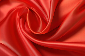 Red silk background, Ai generated