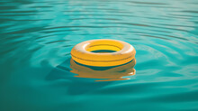 Yellow Ring In The Swimming Pool Ai Generative