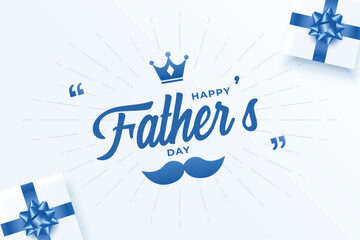 Wall Mural - happy father's day show your love for papa with giftbox