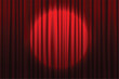 © starlineart - cinema-style textile curtain banner with spot light effect