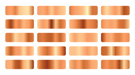 Wall Mural - abstract metallic gradient shades banner collection with smooth blend
