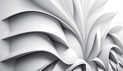 Wall Mural - abstract white background, Creative Architectural for advertising and background Generative AI