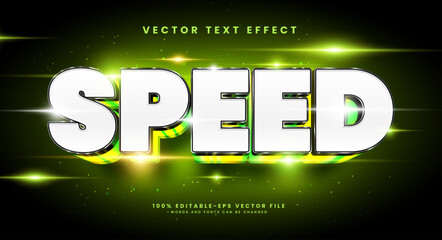 Wall Mural - Glowing speed editable text style effect. Vector text effect with luxury concept.