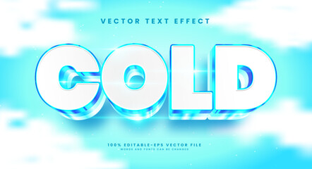 Wall Mural - Cold elegant editable text style effect. Vector text effect with luxury concept.