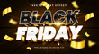 © Niestart Creation - Black friday 3d editable vector text style effect. Vector text effect with luxury concept.