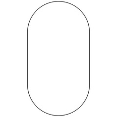 Wall Mural - Minimalist rounded rectangle frame