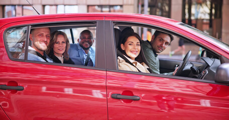 Carpool Ride Sharing. African People